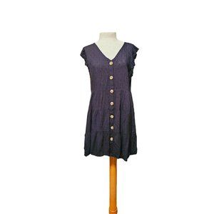 Sweet Wanderer Shift Dress size XL Button down Black